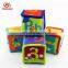 Early learning fabric cube soft toy for infant baby plush toy