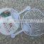 Fashionable Promotion paper sticker plastic round fan