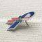 Manufacture custom souvenir badge ribbon metal flag lapel pin with epoxy