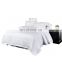 New arrival hot sell luxury hotel use 100% cotton white 1cm satin stripe jacquard bed linen bedding set with factory price