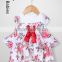 Baby girl cotton dresses 2016 fancy flower print soft party dress