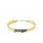 Cheap popular high quality 18k Glod Plated Bangle with natural stone EX03-0027