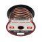 Frosted Flexible Transparent Red 12AWG Speaker Cable 50ft