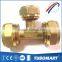 All kind of CW602N brass fitting 3 way female tee cross copper pipe fitting tube connector