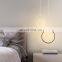 Simple Creative Bedside Ring Chandelier Acrylic Lamp Shade LED Pendant Light