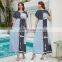 Muslim Women's Middle East Dubai Women's Robe Arab Long Skirt Muslim Dress Short Sleeve