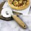 Home Kitchen Accessories 430 Stainless Steel Wooden Handle Pizza Cutter