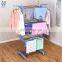Movable multipurpose outdoor hanging three layer clothes rack