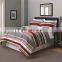 1pc Made in China Microfiber Printing Pink and Grey Stripes Peach Colored Comforter Beding Set/Chinese Bedding Set
