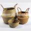 HBK brunet collapsible seagrass laundry Belly Basket with handmade handle and a variety of sizes