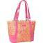 New Chevron Print PU Leather Fashion Lunch Tote Bag For Women