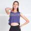 Hollow Back Sports Sleeveless Crop Tank Tops Custom Logo Yoga Loose Shirts For Women