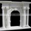 Indoor High Quality White Marble Stone Fireplace