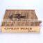 retro antique wooden gift storage box oversize vintage square wooden box