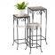Wrought Iron Square Mosaic Plant Stand Garden Decoration Sets