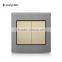 Haiyi UK Standard 4 Gang 1 Way Light Wall Touch Switch