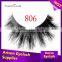 100% real siberian mink fur strip false eyelashes/ horse fur lash, Luxury packages high quality,2016 new fashion style