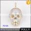 OEM hip hop 925 sterling silver skull pendant necklace