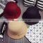 Fashion Korean Bowknot Ribbon Elegant Women Wool Felt Bucket Hat