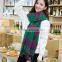 New Warm Winter Mohair Tassel Plaid Fashion Ladies Neck Scarf