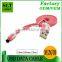 SLT Customized Colorful Flat Double Sided USB Cable for iphone Custom usb cable