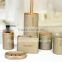 Natural Beige Polyresin Sandstone Bathroom accessories set for hotel and home