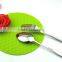 Hot Sale FDA and LFGB Food Grade Colorful Round Shape Non-sick Silicone Table Mat & Silicone Placemat