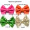 Hot selling fashion adult elegant cheerleading hair bows, 12cm decorative bowknots, bestseller sequin fabric kids hair bows