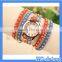 HOGIFT New Fashion Hot Colorful Vintage women watch Weave Wrap Bracelet Watch