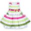 Factory Direct Sale 2016 Cute baby girls clothes Pink and white dresses Baby fashion clothes summer