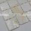 Pure White freshwater shell mosaic tile on mesh with joints ,bathroom tile