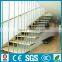 indoor house used floating solid wood straight staircase design