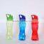 2016 BPA free plastic material drinking water bottle child water bottle with rubber straw