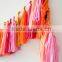 Colored Party Decorations Tissue Paper Tassel Garland Wholesale Paper Pom Poms