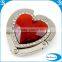 Customized China heart purse holder with shiny nickel