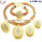 CJ1186 2016 African new arrival fashion design hand-weaved high quality Jewelry set necklace ,earing , braceket for party