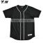 men's fashion black baseball jersey shirts plain