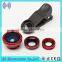 Universal Clip 3-in-1 fish eye camera + Wide Angle + Micro Lens for mobile Phone android/ for iPhone fish eye camera