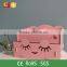 Wholesale pretty pink handmade houseware fold female storage comestic box & organizer for living room