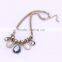 Full Tiny Austrian Crystal Big Water Drop Design Rhinestone and Opal Round Statement Necklaces & Pendants for Women Jewelry
