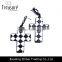 high quality jewelry black and white football oil drip cross drop earrings jewelry for women and men fashion jewelry