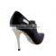 O94 Latest New Model Metal Chain Pointed Toe High Heel Women Dress Shoes