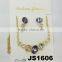 fashion gold plated crystal wedding jewelry sets wholesale