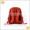 Red color fashion style pu leather china handmade military laptop backpack