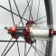 Mixed carbon wheels 50mm 88mm clincher 2016 version with straight pull hub red color