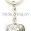 love rose metal heart shape solid perfume container /lip gloss keychain, various design, OEM designs accepted.<DKCA9203>