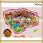 Colorful kids playground gym/children plastic slide indoor