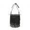 Leisure long tassels crossbody bags for young girls attractive designe soft PU leather young girls crossbody bag