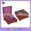 Square wooden music case for gift packing jewelry hand cranked music box
