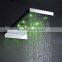 3 function 22 inches led rainfall shower set with portable led shower with light